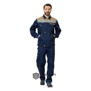 Куртка мужская "Рольф 2" т.синий/бежевый